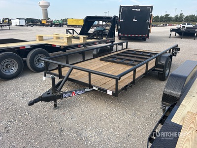 2025 Double A 14 ft S/A Utility Trailer (Unused)