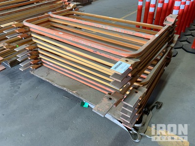 Quantity of (18) 6 ft TB Steel Hand Rail Section