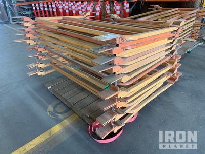 Quantity of (18) 6 ft TB Steel Hand Rail Section
