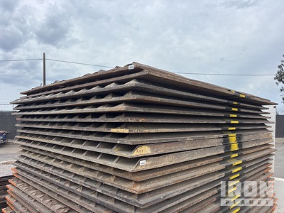 Quantity of (10) 8 ft x 10 ft x 1 in Rock Plates