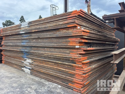 Quantity of (10) 8 ft x 10 ft (1 in Thick) Steel Plates