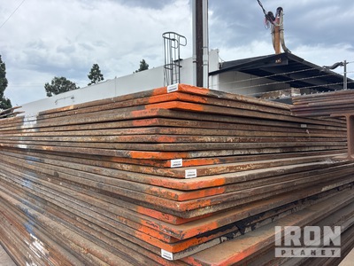 Quantity of (10) 8 ft x 10 ft (1 in Thick) Steel Plates