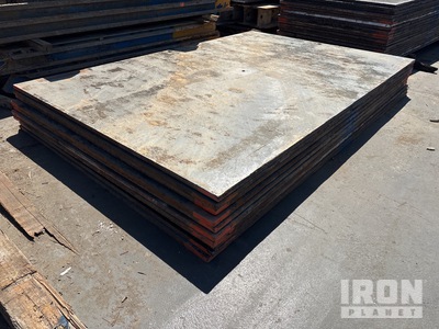 Quantity of (10) Qty of 10 8 ft x 12 ft x 1.5 in 8 ft x 12 ft (1.5 in Thick) Plaques d'acier