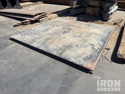 Quantity of (3) Qty of 3 8 ft x 8 ft x 1 in 8 ft x 8 ft (1 in Thick) Plaques d'acier
