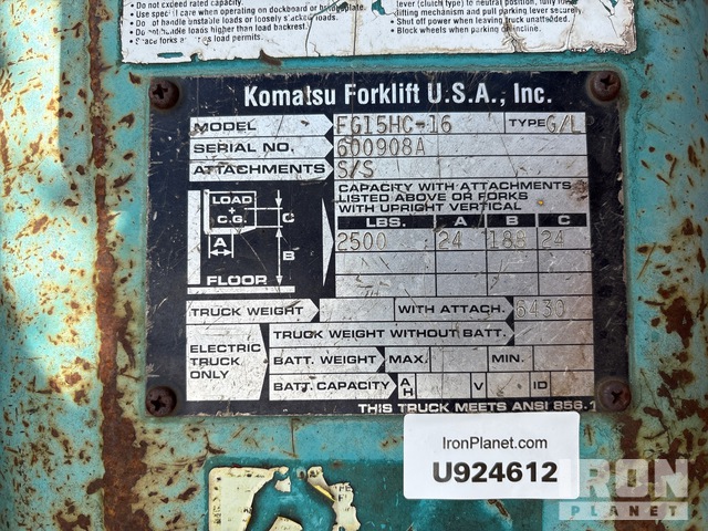 MONTACARGAS KOMATSU FG15HC16