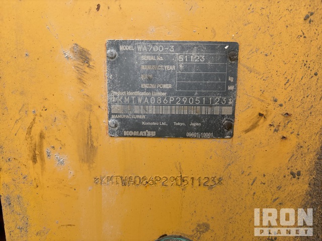 CARGADOR FRONTAL 2010 KOMATSU WA7003