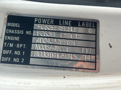 2001 Mitsubishi Fuso FG Snow Plow Truck