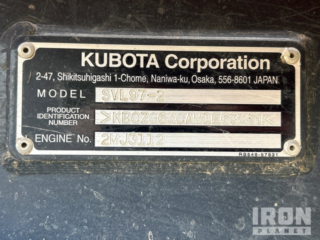 MINI CARGADOR SOBRE ORUGAS 2021 KUBOTA SVL972