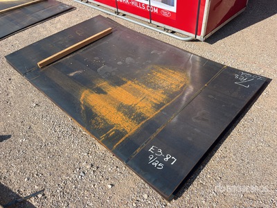 Quantity of (7) 5 ft 1 in x 8 ft 6 in 10 Ga Steel Plates