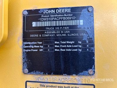 2023 John Deere 310 P-Tier Articulated Dump Truck