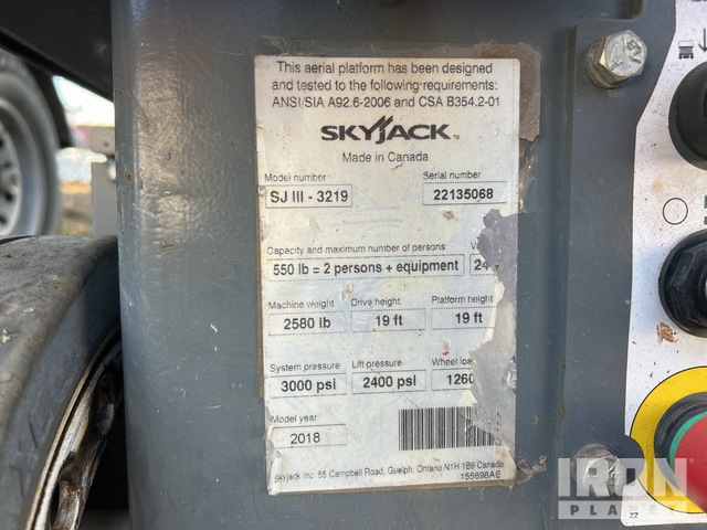 ELEVADOR TIJERA 2018 SKYJACK SJIII3219