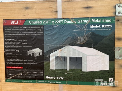 KJ K2223 Double Garage Metal Shed - Unused