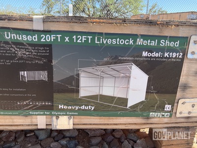 KJ K1912 Livestock Metal Shed - Unused