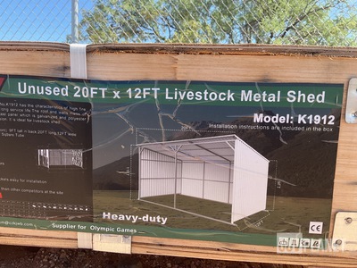KJ K1912 Livestock Metal Shed - Unused