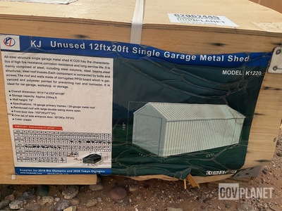 KJ K1220 Single Garage Metal Shed - Unused