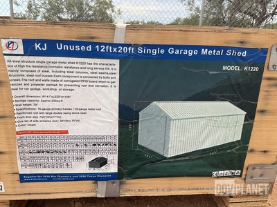KJ K1220 Single Garage Metal Shed - Unused