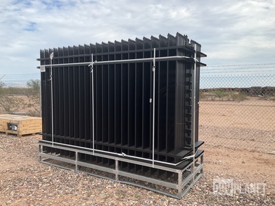 (30) Pieces of Galvanized Steel Garden/Public Space Fence w/(31) Post Connectors