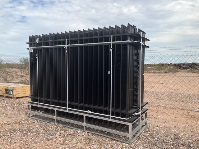 (30) Pieces of Galvanized Steel Garden/Public Space Fence w/(31) Post Connectors