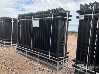 (24) Pieces of Galvanized Steel Garden/Public Space Fence w/(25) Post Connectors