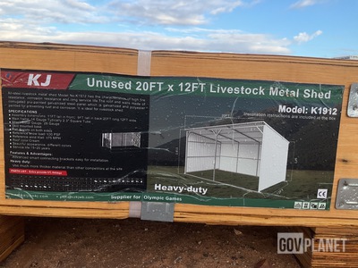 KJ K1912 Livestock Metal Shed - Unused