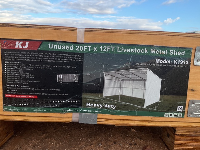 KJ K1912 Livestock Metal Shed - Unused KJ K1912 Livestock Metal Shed - Unused