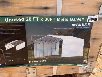 KJ K2030 Metal Garage - Unused