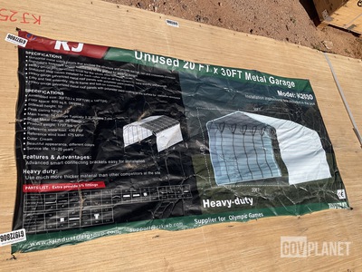 KJ K2030 Metal Garage - Unused