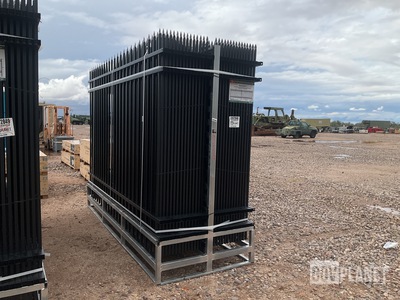 (30) Pieces of Galvanized Steel Garden/Public Space Fence w/(31) Post Connectors