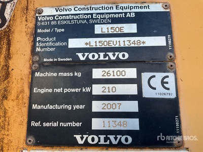 2007 Volvo L150E Wheel Loader
