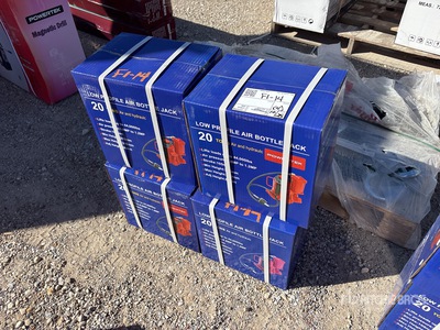 Quantity of (4) 2024 Powertek 20T lifter 20 Ton Air Bottle Wagenheber (Unused)