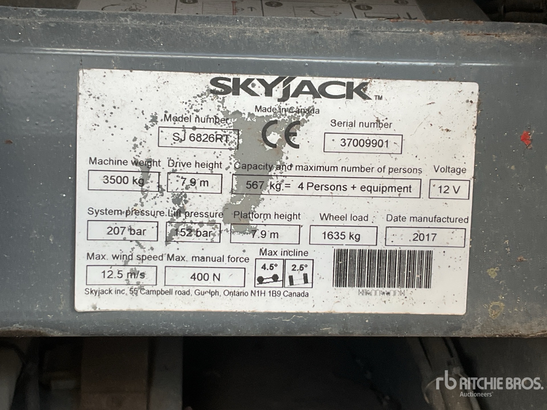 2017 Skyjack SJ6826 RT Ascenseur à ciseaux