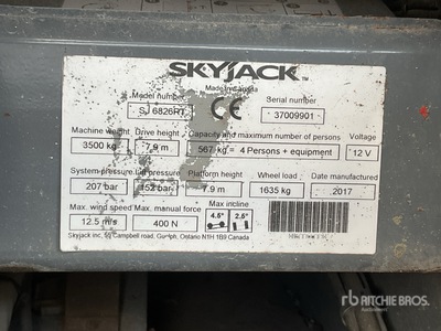 2017 Skyjack SJ6826 RT Ascenseur à ciseaux