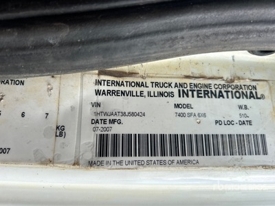 2008 International 7400 SFA 6x6 Digger Derrick Truck