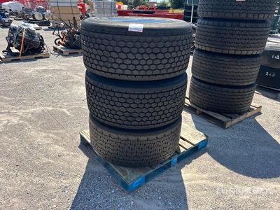 Quantity of (3) 445/50R22.5 Tires