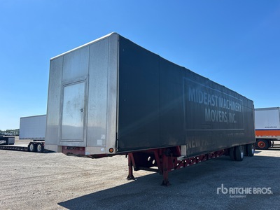 2000 SIMCO 48 ft T/A Spread Axle Step Deck Curtain Side Trailer