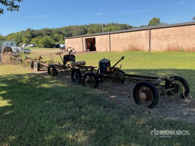 Quantity of (4) antique car chassis