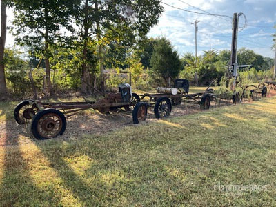 Quantity of (4) antique car chassis
