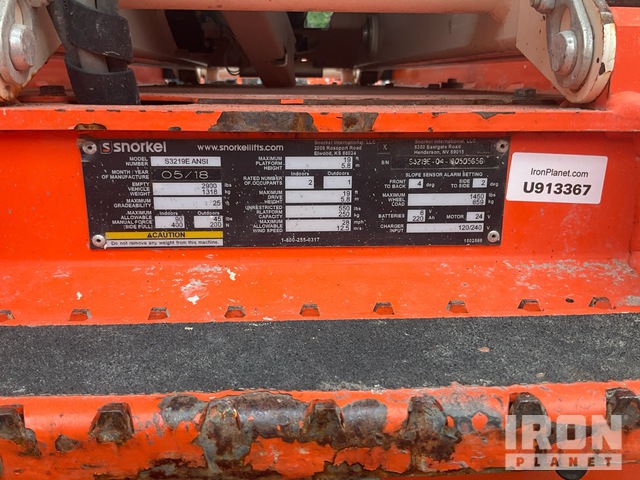 ELEVADOR TIJERA 2018 SNORKEL S3219E