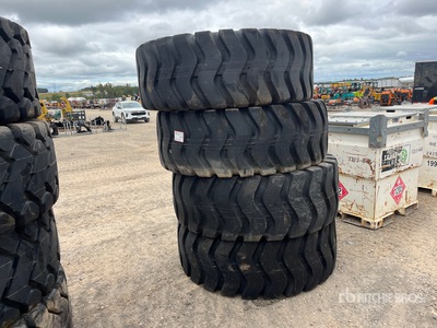 Quantity of (4) 23.5x25 Tires (Unused) - Fits Wheel Loader