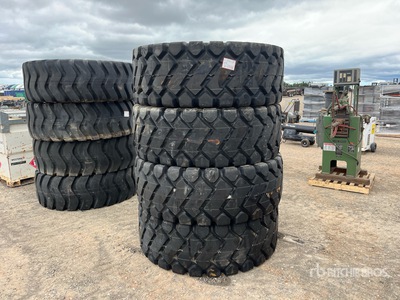 Quantity of (4) 23.5x25 を見 Tires (Unused) - Fits Wheel Loader