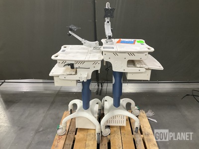 (2) CompuCaddy Workstation Carts