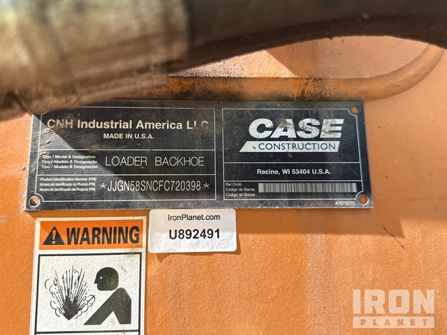 RETROEXCAVADORA 2015 CASE 580SUPERN