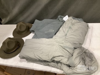 (9) Service Hats, (4) Parkas Liners, (7) Parkas & Assorted Items
