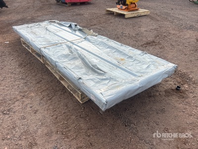 Quantity of (100) 2025 SKLP SKL100 9 ft 10 in x 3 ft 2 in White Galvalume Steel Sheets (Unused)