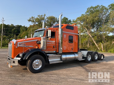 2012 Kenworth T800 6x4 Heavy Haul T/A Sleeper Truck Tractor w/ 2012 Booster Axle