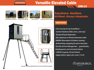 EG EarthyGrounds Elevated Steel Cabin Divers - Structure portative (Unused)