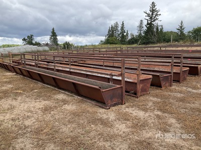 Quantity of (4) Arcrite Welding 30 ft Bunk Livestock Feeder