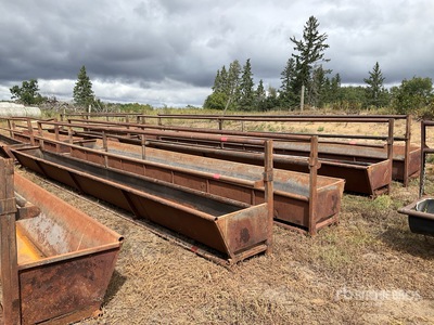 Quantity of (4) Arcrite Welding 30 ft Bunk Livestock Feeder