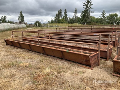 Quantity of (4) Arcrite Welding 30 ft Bunk Livestock Feeder