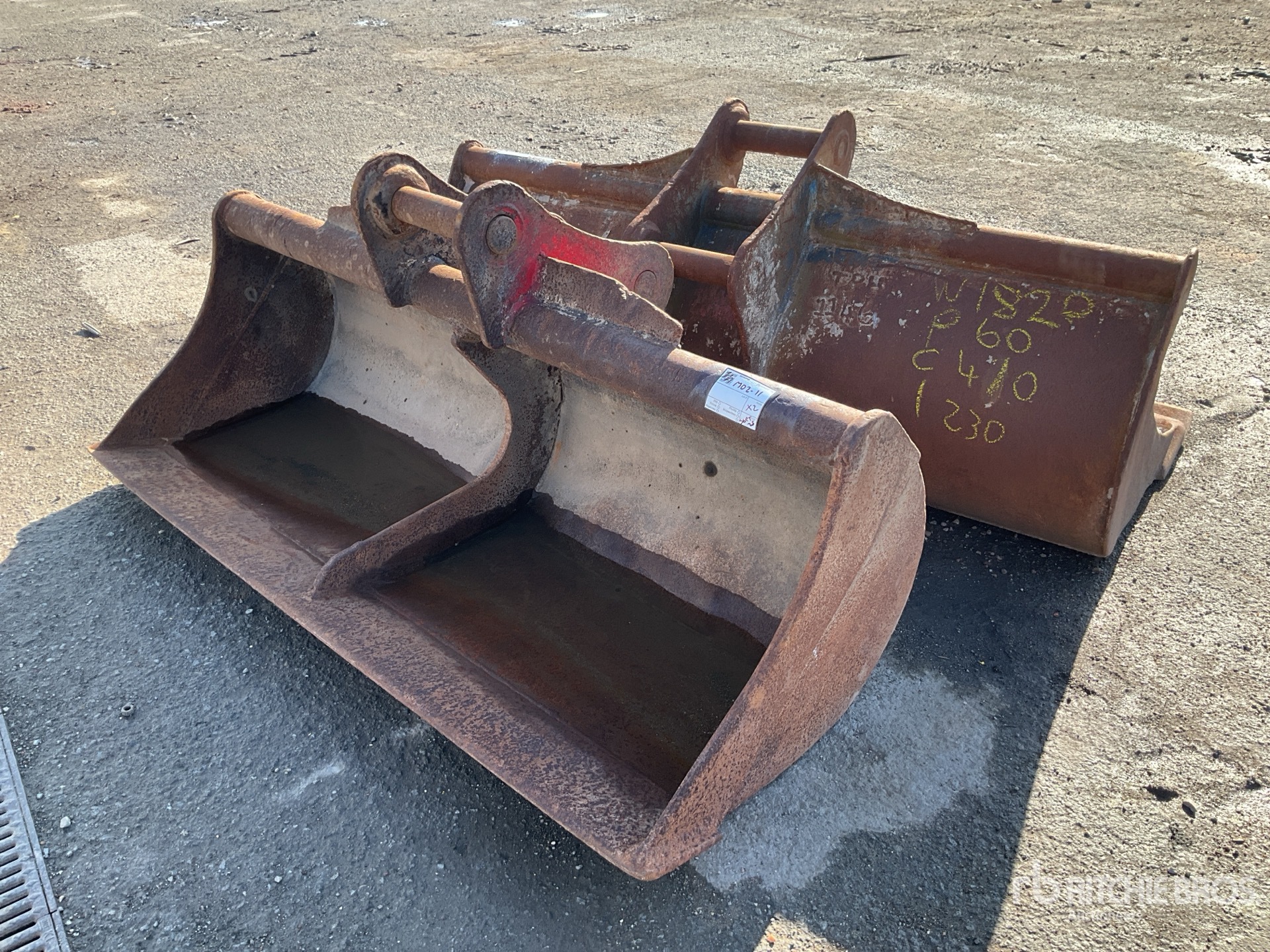 Quantity of (2) 72" Clean-up. Excavator Bucket